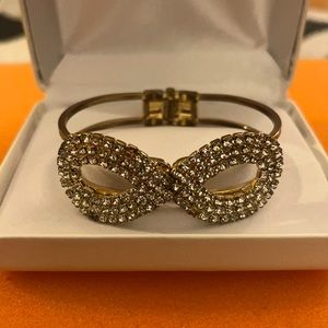Gold Infinity Rhinestone Cuff Bracelet For Sale!!